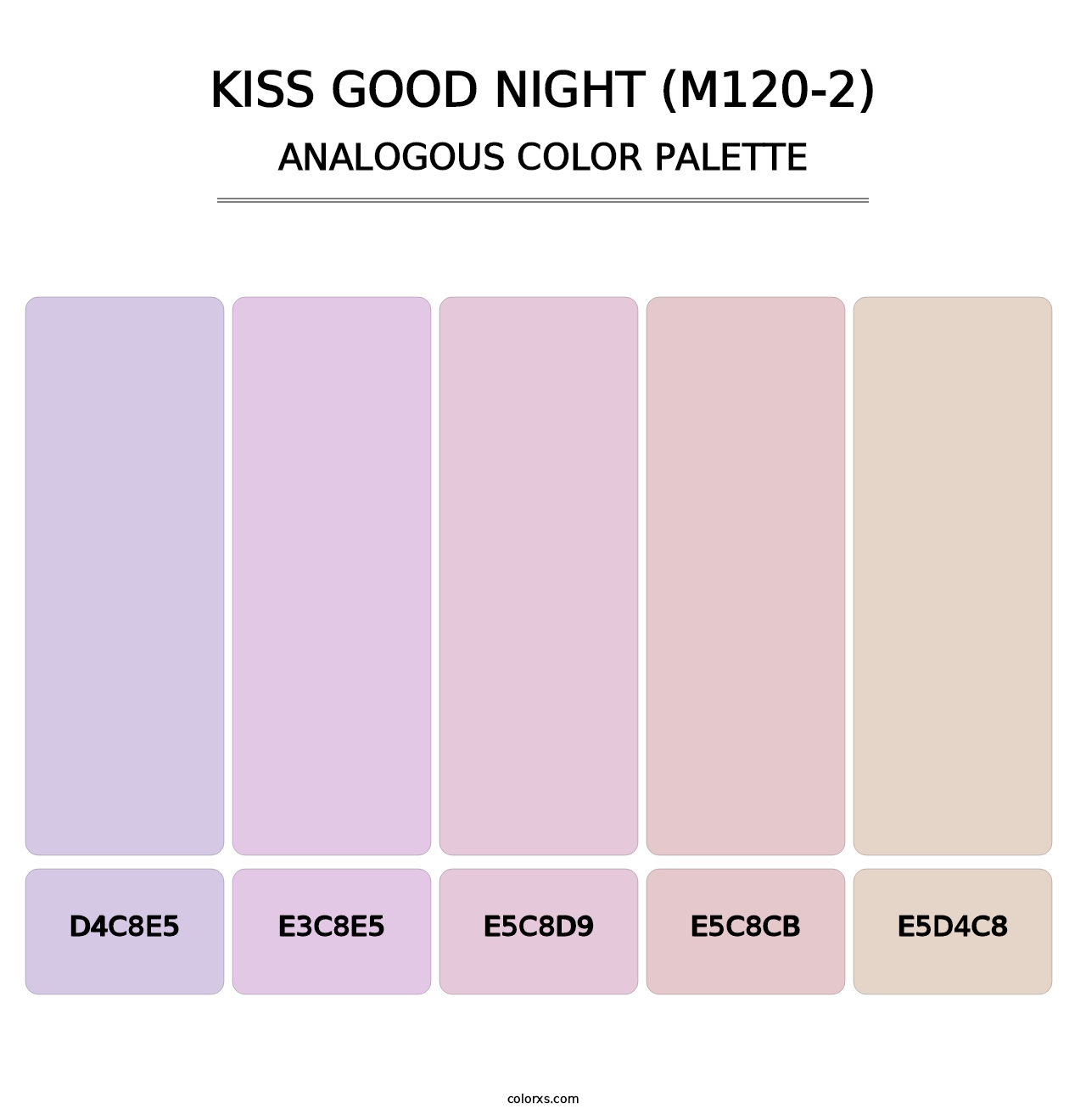 Kiss Good Night (M120-2) - Analogous Color Palette