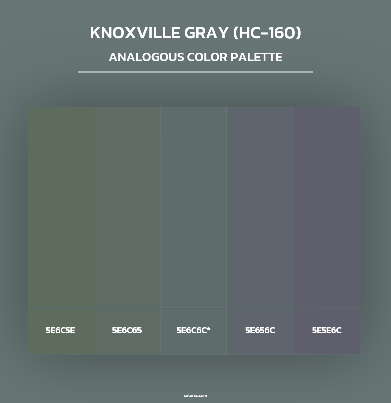 Knoxville Gray (HC-160) - Analogous Color Palette