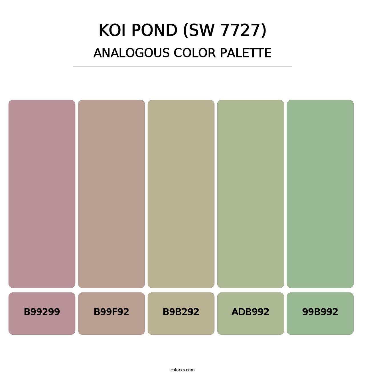 Koi Pond (SW 7727) - Analogous Color Palette