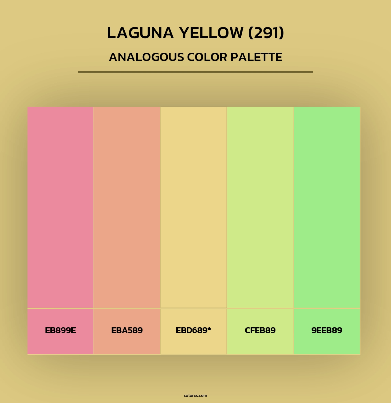 Laguna Yellow (291) - Analogous Color Palette