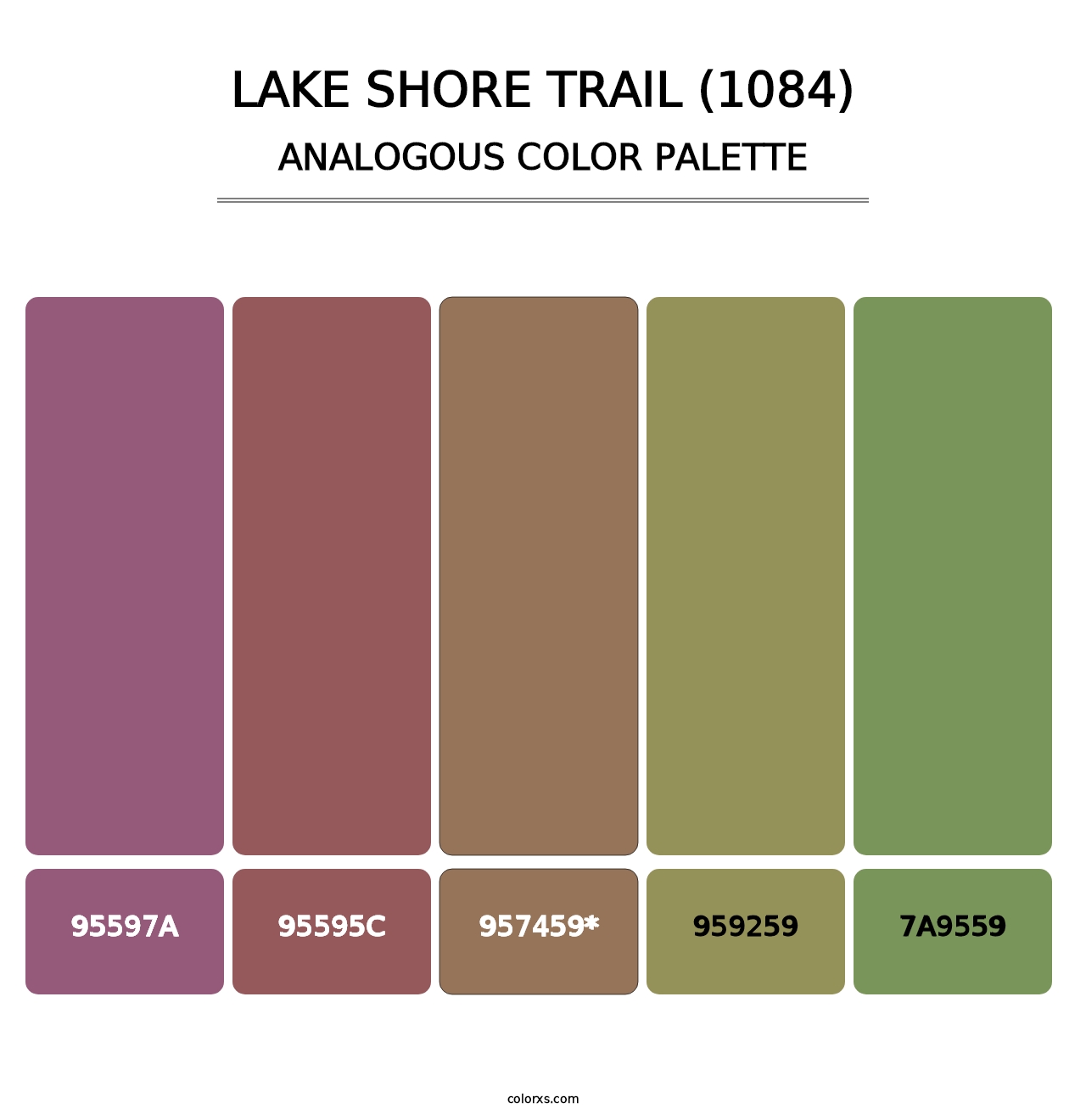 Lake Shore Trail (1084) - Analogous Color Palette