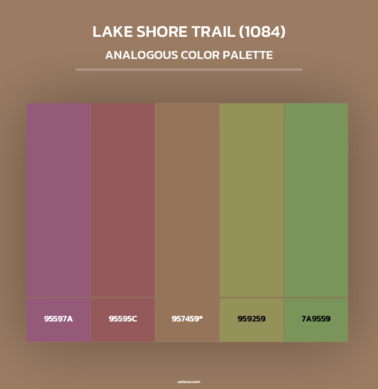 Lake Shore Trail (1084) - Analogous Color Palette
