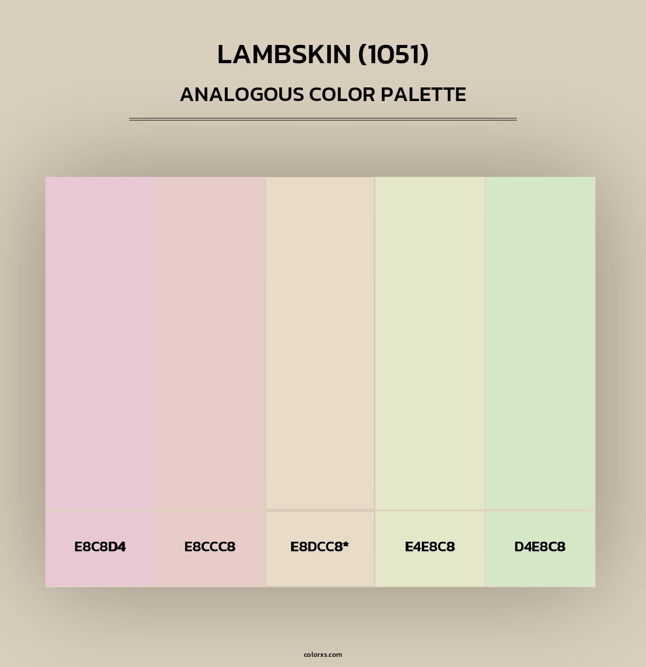 Lambskin (1051) - Analogous Color Palette