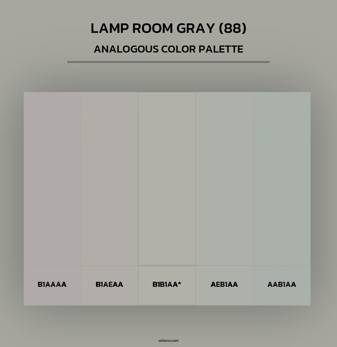 Lamp Room Gray (88) - Analogous Color Palette