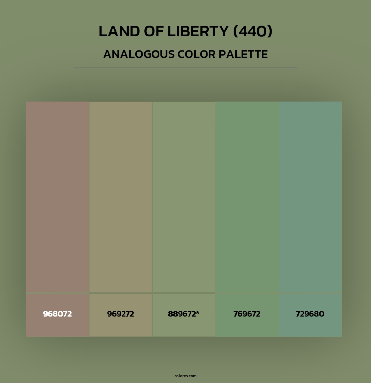 Land of Liberty (440) - Analogous Color Palette
