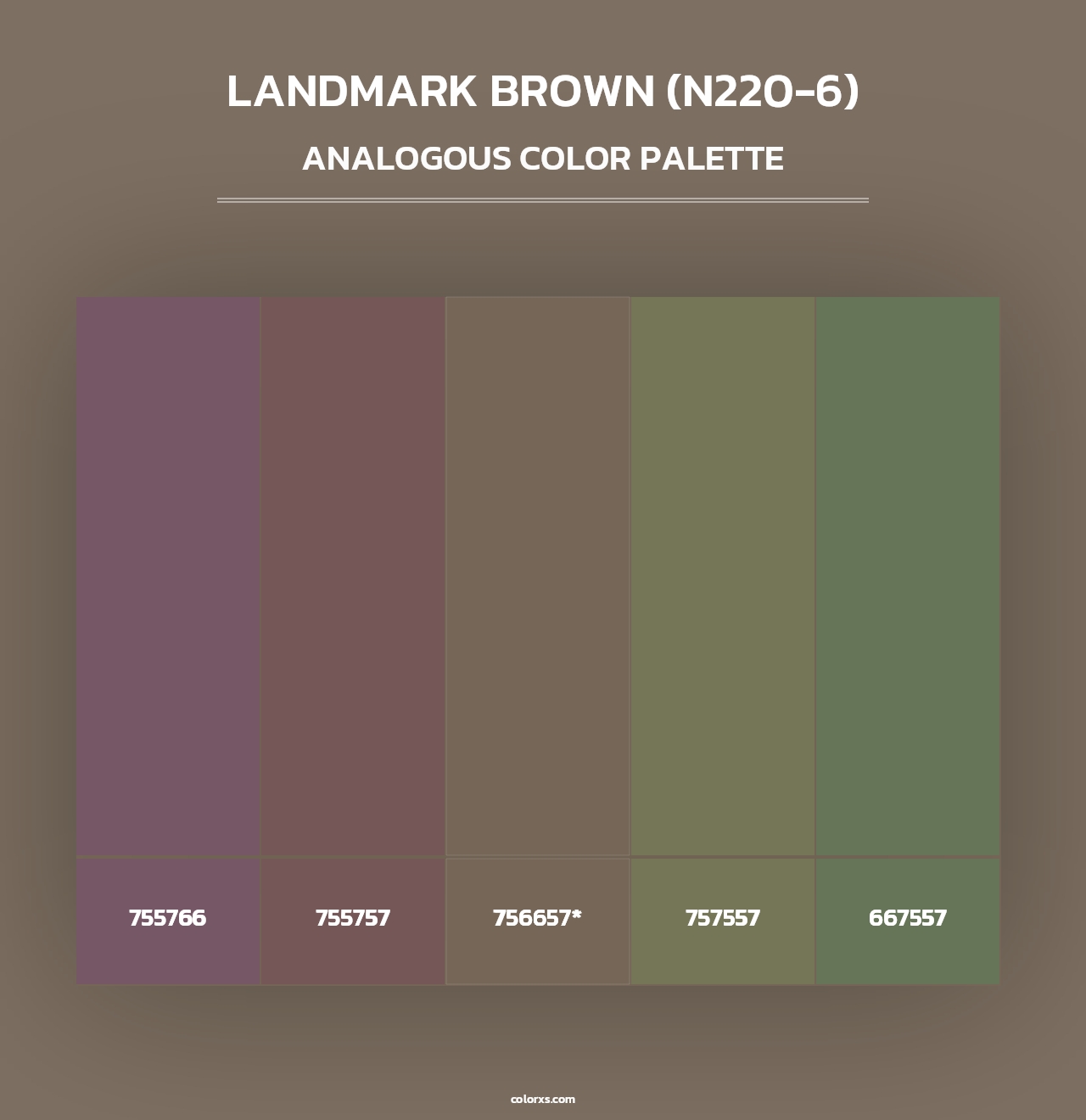Landmark Brown (N220-6) - Analogous Color Palette
