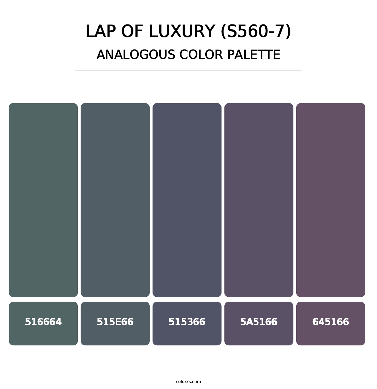 Lap Of Luxury (S560-7) - Analogous Color Palette