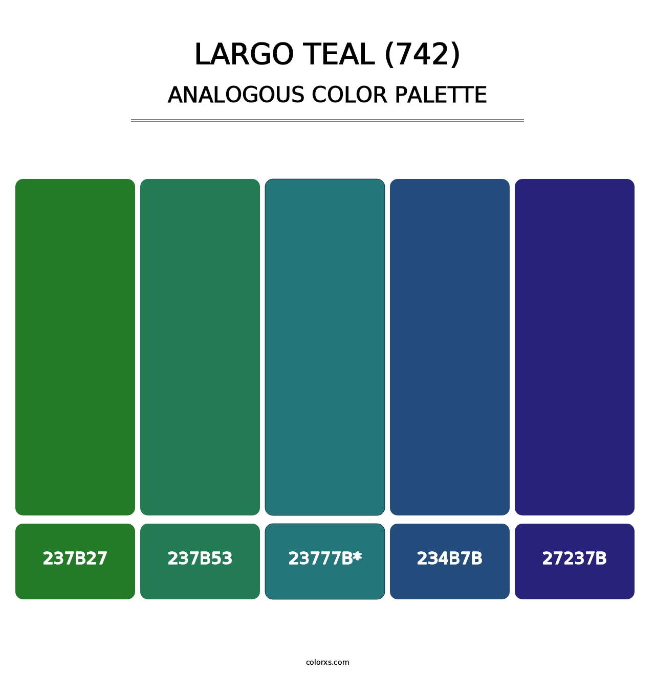 Largo Teal (742) - Analogous Color Palette