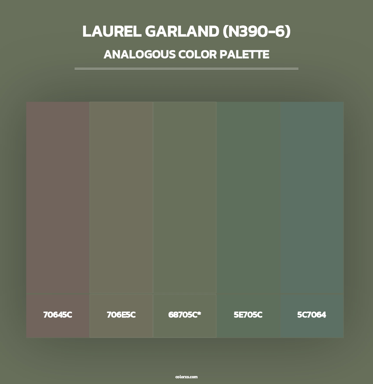 Laurel Garland (N390-6) - Analogous Color Palette