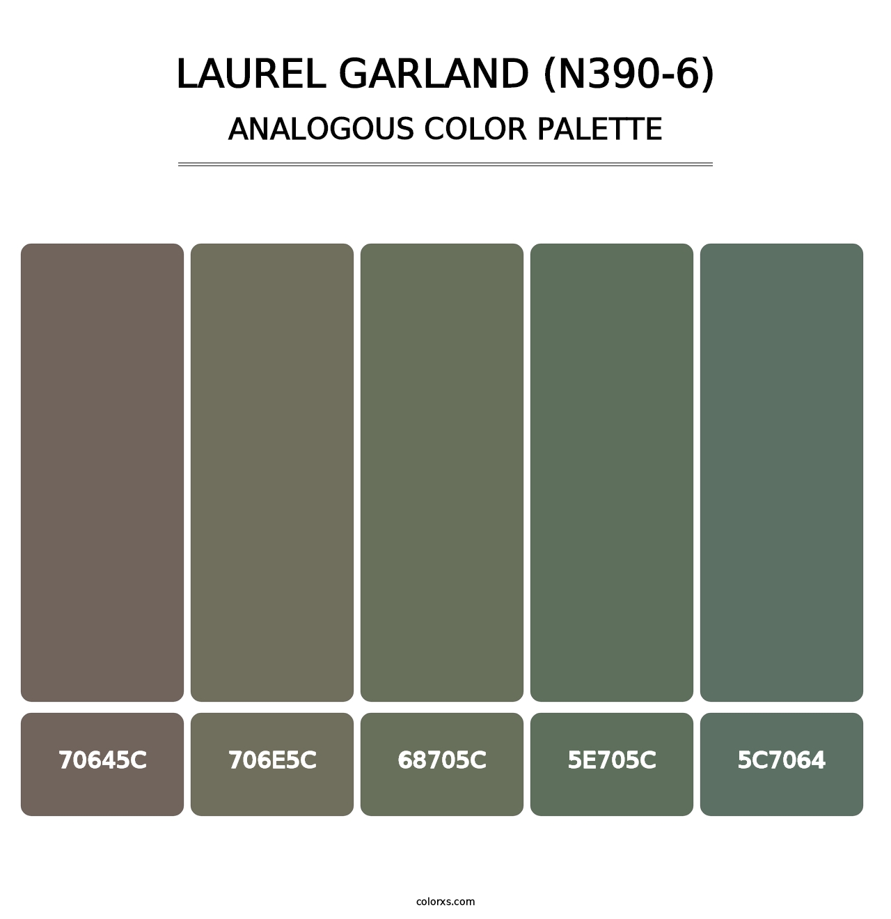 Laurel Garland (N390-6) - Analogous Color Palette