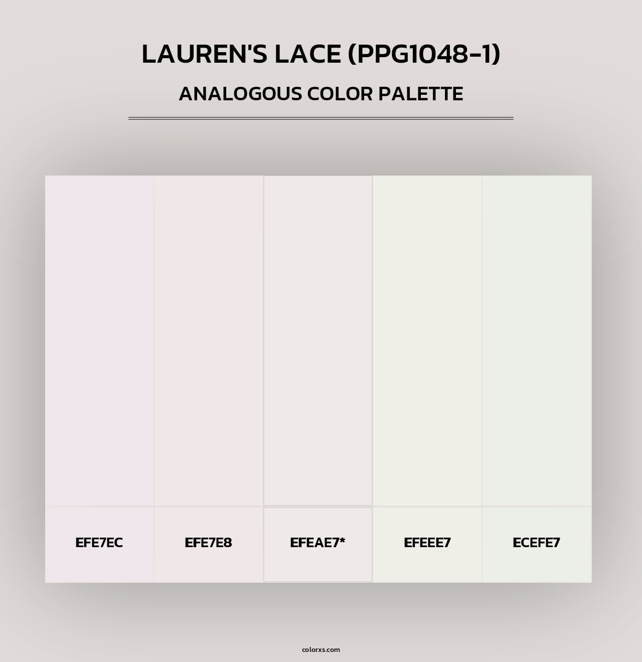 Lauren's Lace (PPG1048-1) - Analogous Color Palette