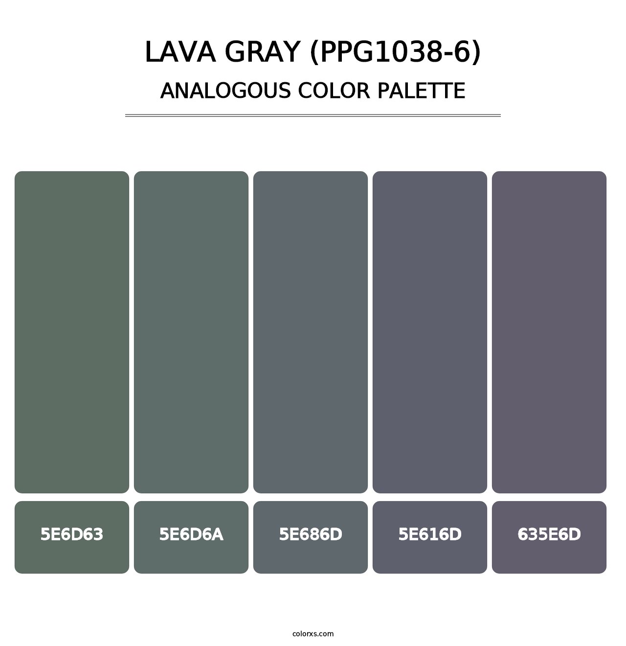 Lava Gray (PPG1038-6) - Analogous Color Palette