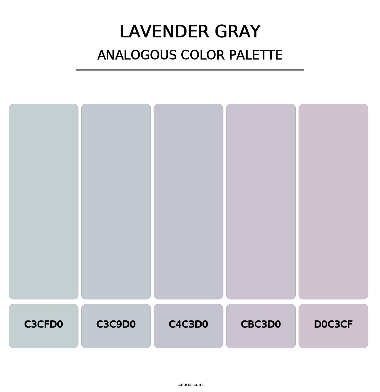 Lavender Gray - Analogous Color Palette