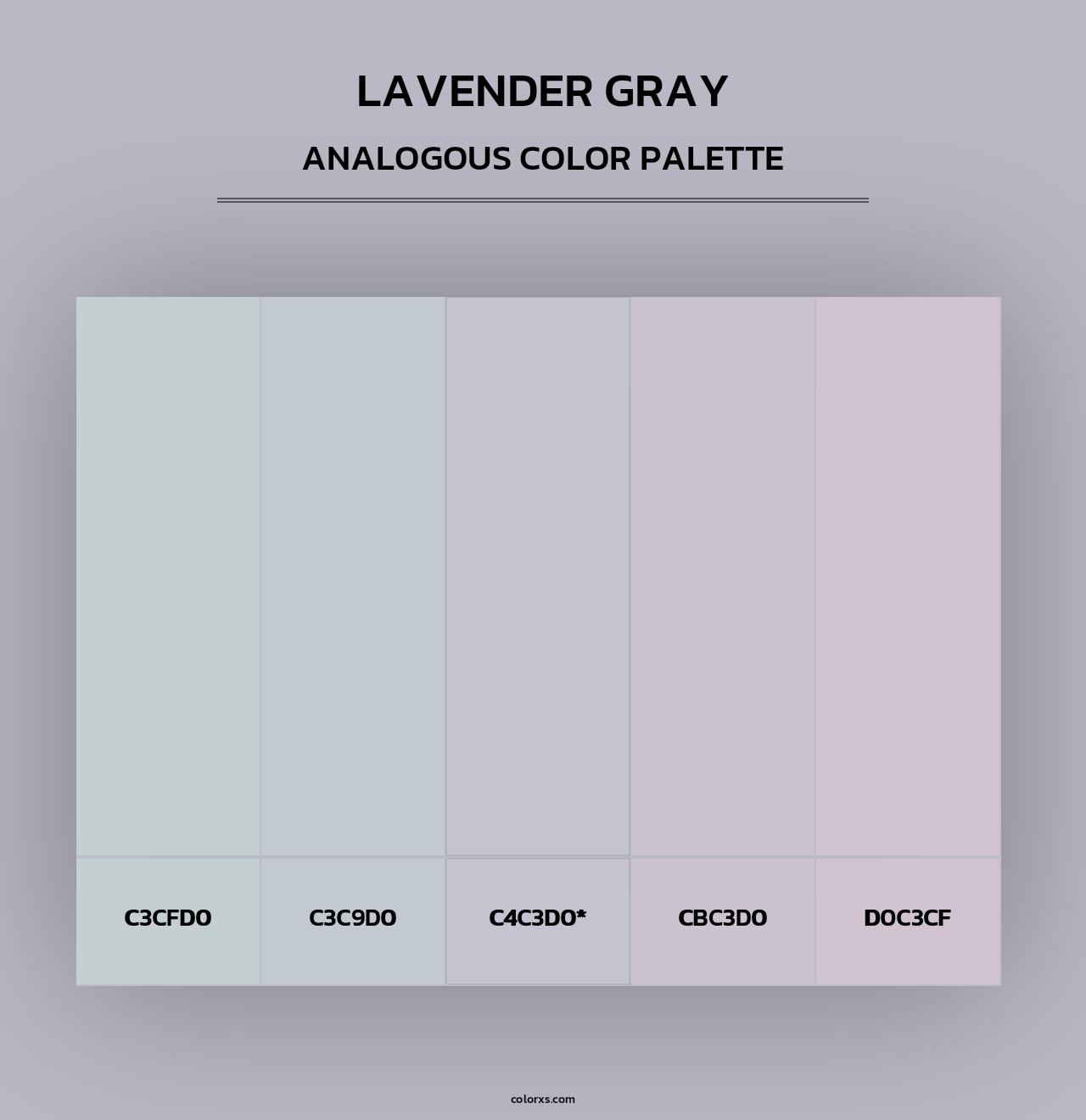 Lavender Gray - Analogous Color Palette