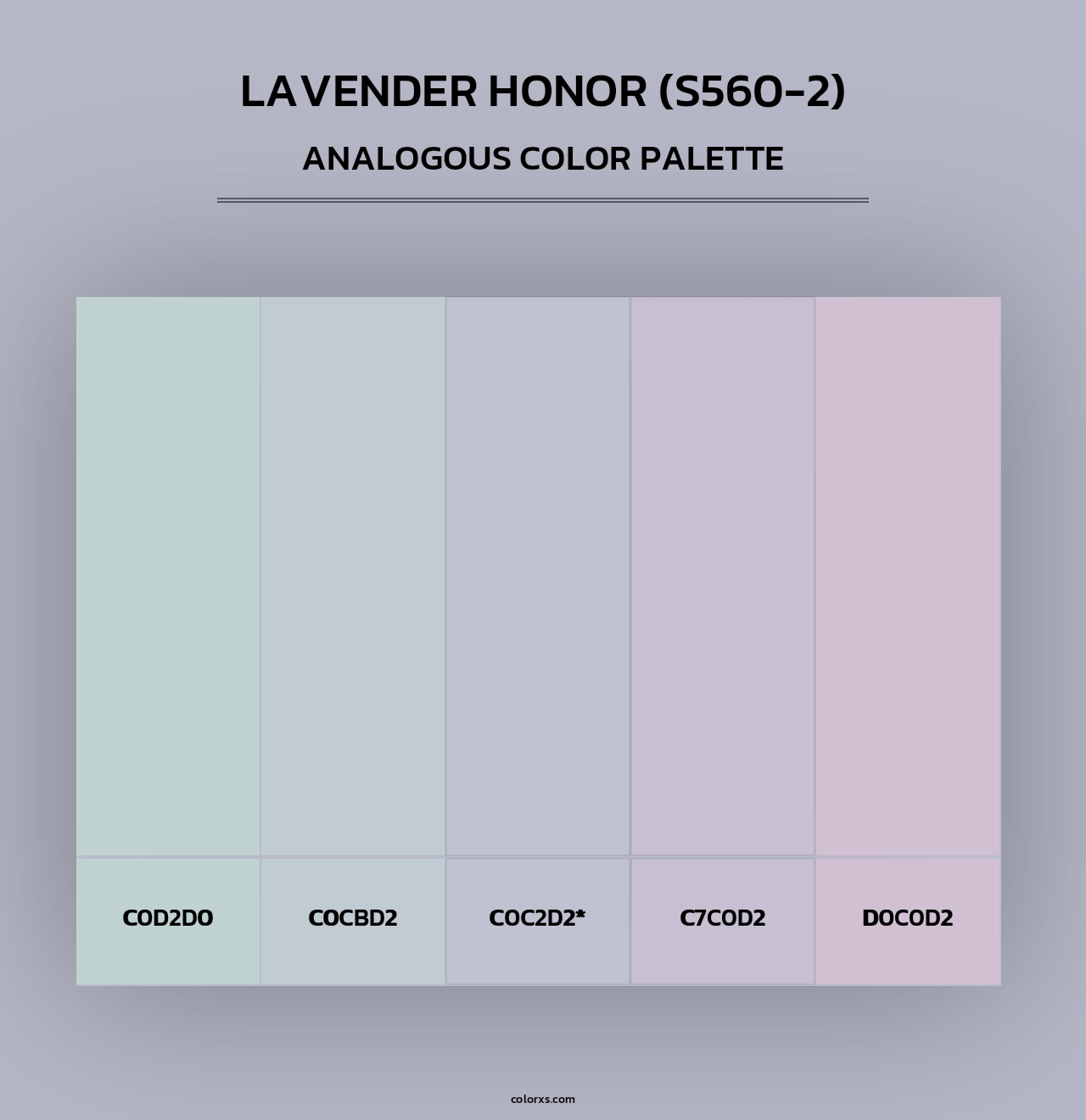 Lavender Honor (S560-2) - Analogous Color Palette