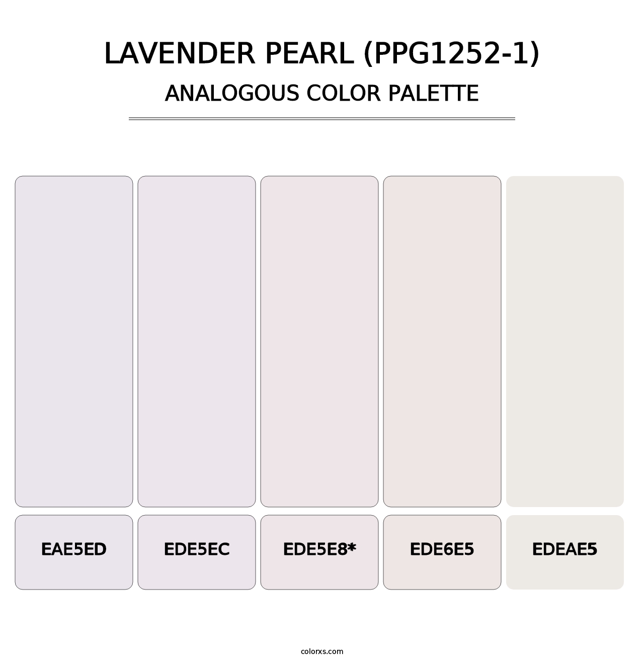 Lavender Pearl (PPG1252-1) - Analogous Color Palette
