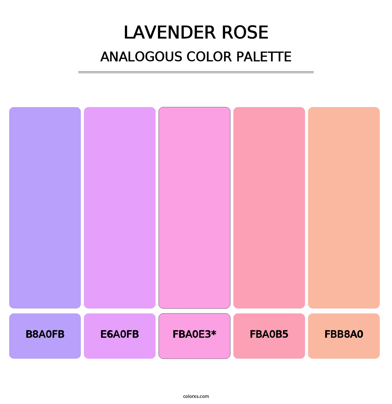 Lavender Rose - Analogous Color Palette