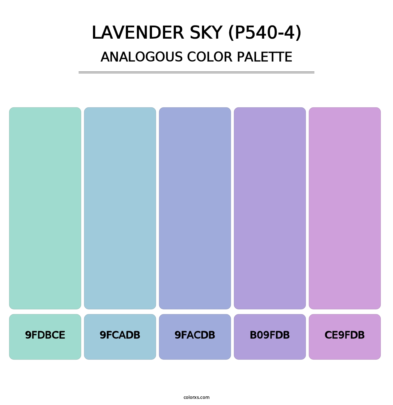 Lavender Sky (P540-4) - Analogous Color Palette