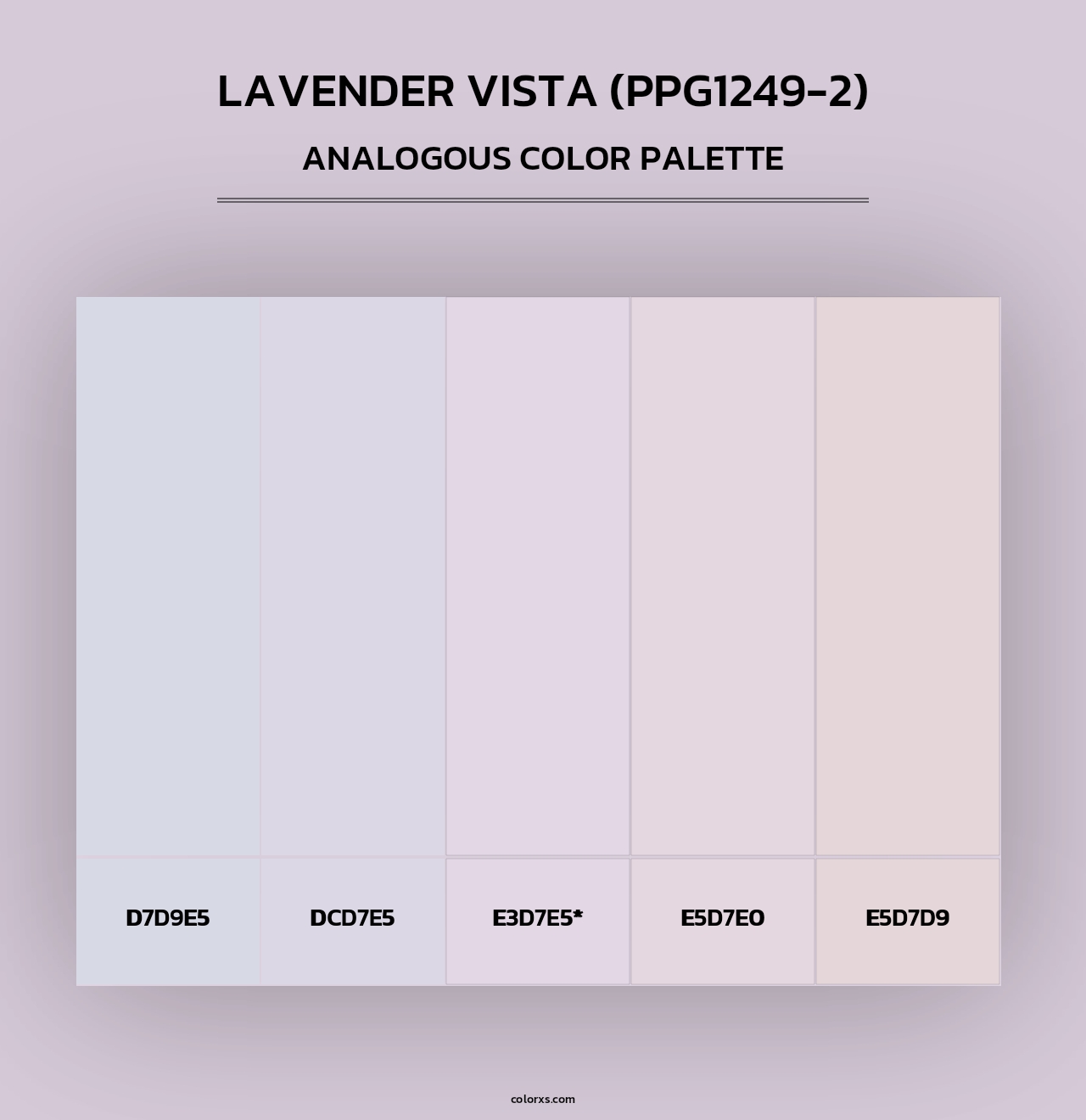 Lavender Vista (PPG1249-2) - Analogous Color Palette