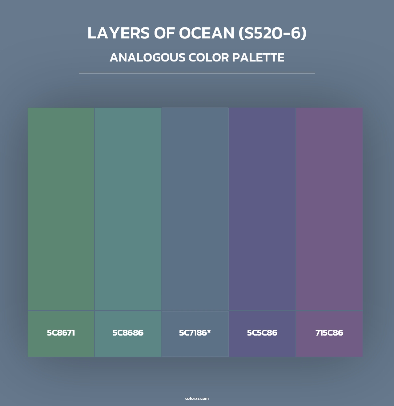 Layers Of Ocean (S520-6) - Analogous Color Palette