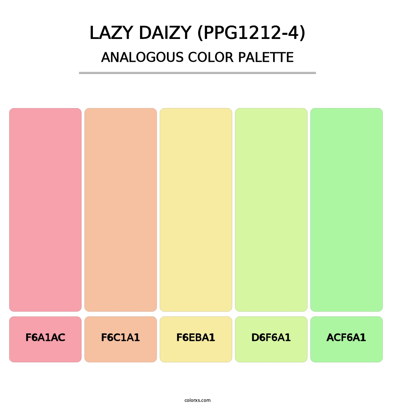 Lazy Daizy (PPG1212-4) - Analogous Color Palette