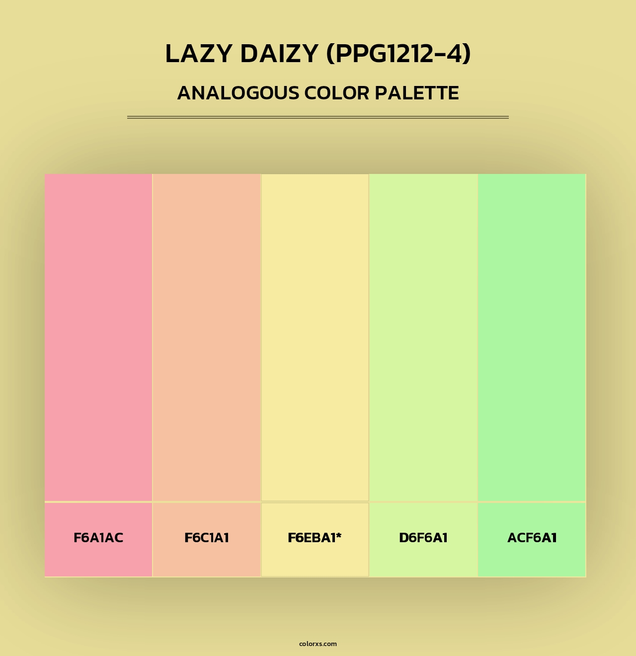 Lazy Daizy (PPG1212-4) - Analogous Color Palette