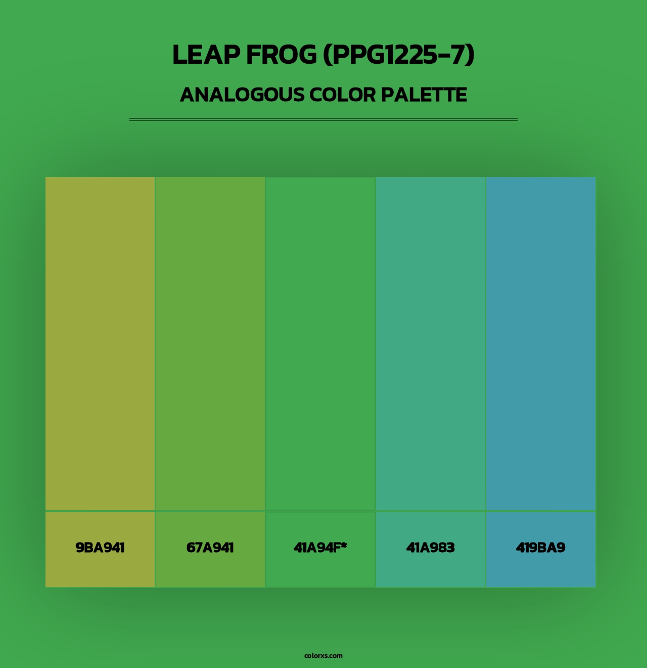 Leap Frog (PPG1225-7) - Analogous Color Palette