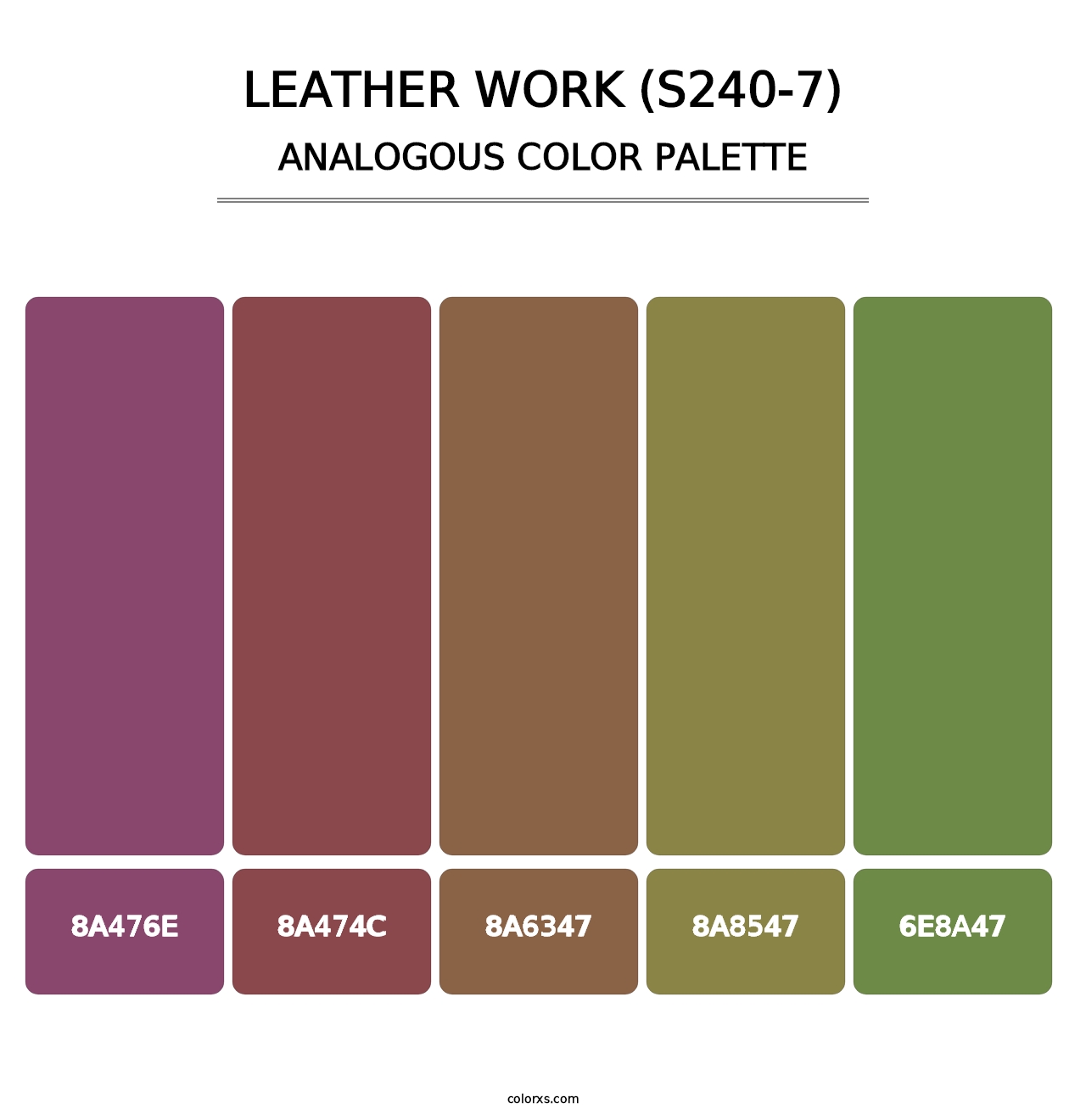 Leather Work (S240-7) - Analogous Color Palette