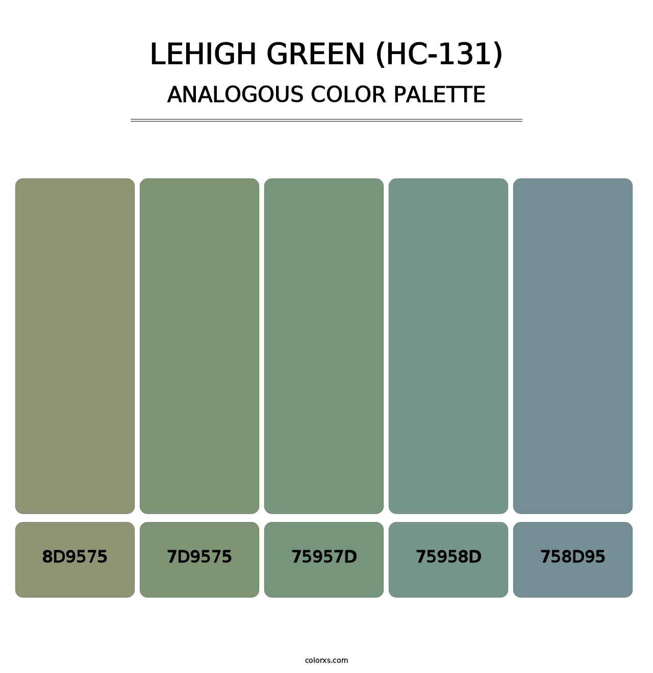 Lehigh Green (HC-131) - Analogous Color Palette