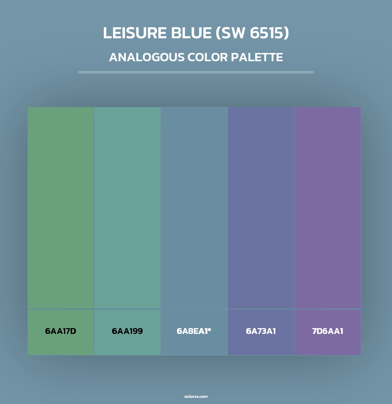 Leisure Blue (SW 6515) - Analogous Color Palette