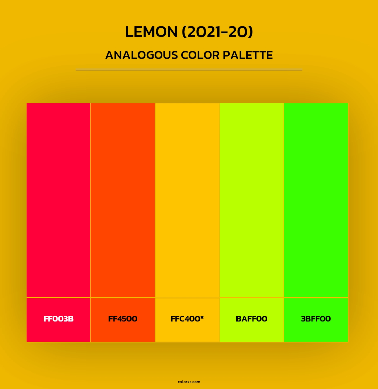 Lemon (2021-20) - Analogous Color Palette