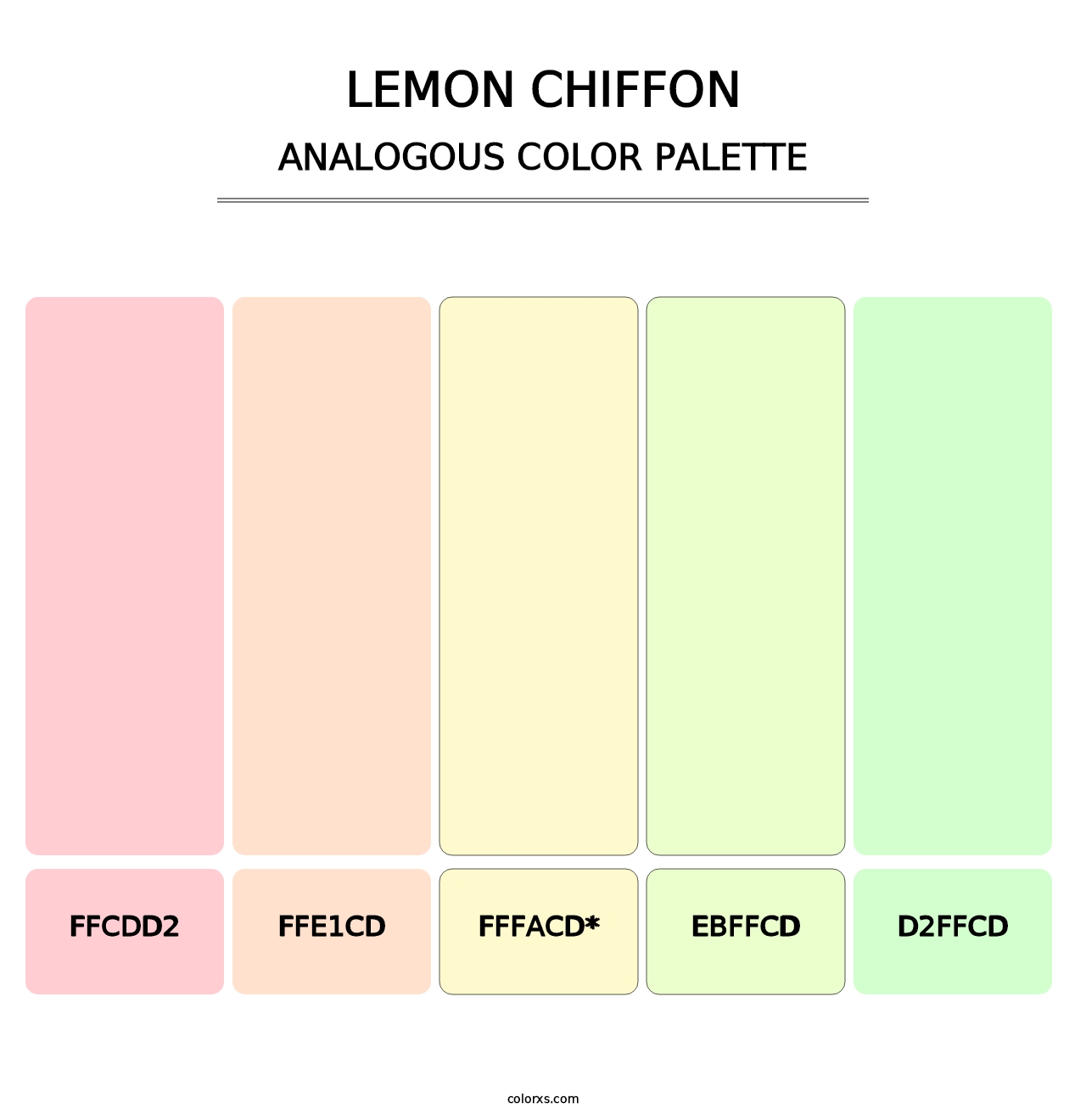 Lemon Chiffon - Analogous Color Palette