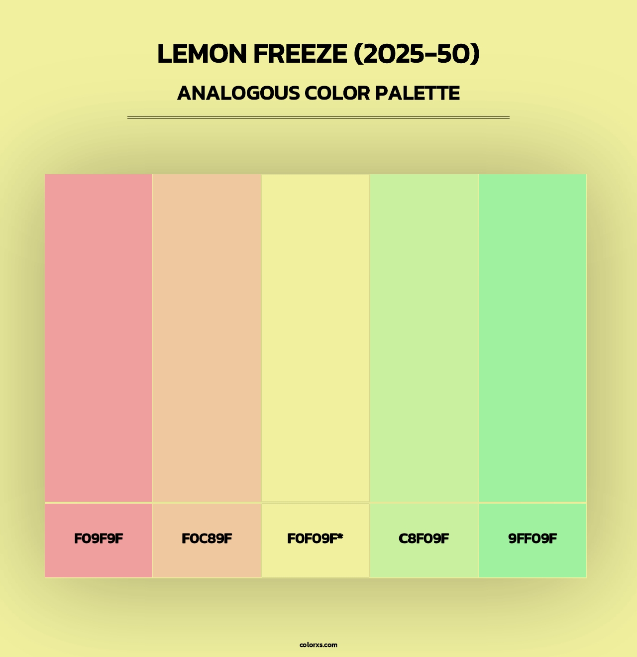 Lemon Freeze (2025-50) - Analogous Color Palette