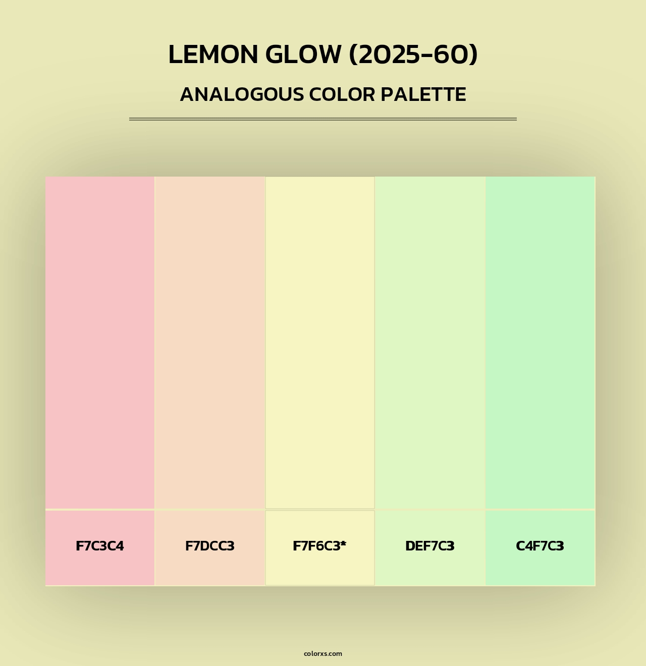 Lemon Glow (2025-60) - Analogous Color Palette