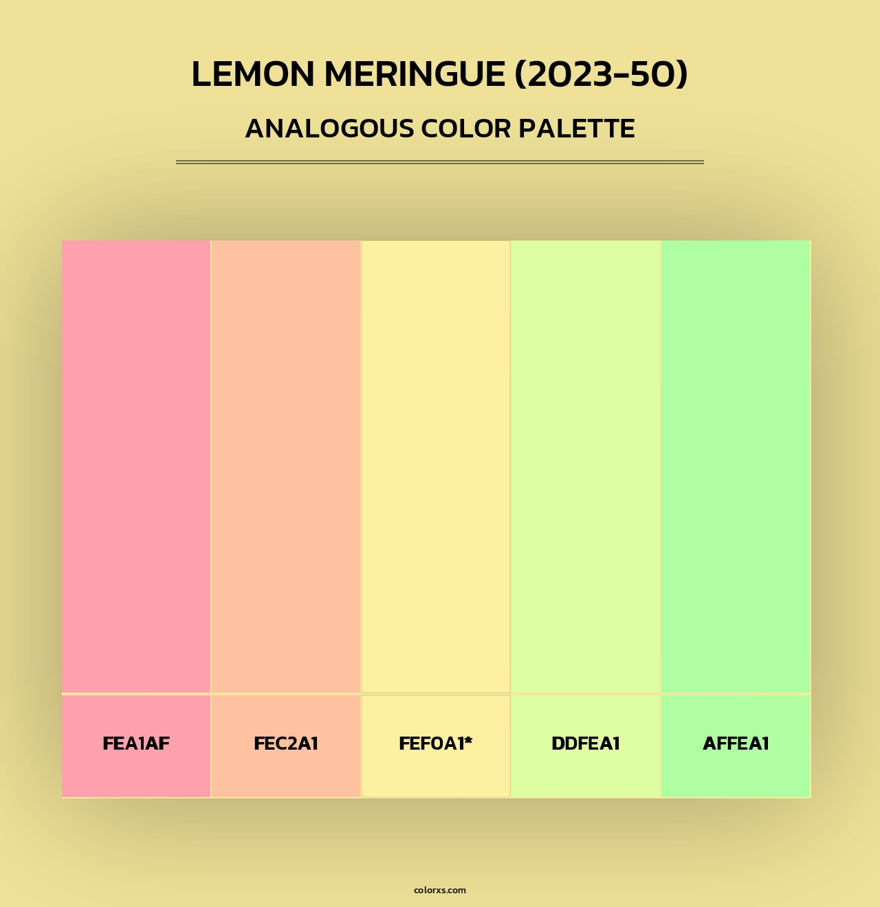 Lemon Meringue (2023-50) - Analogous Color Palette