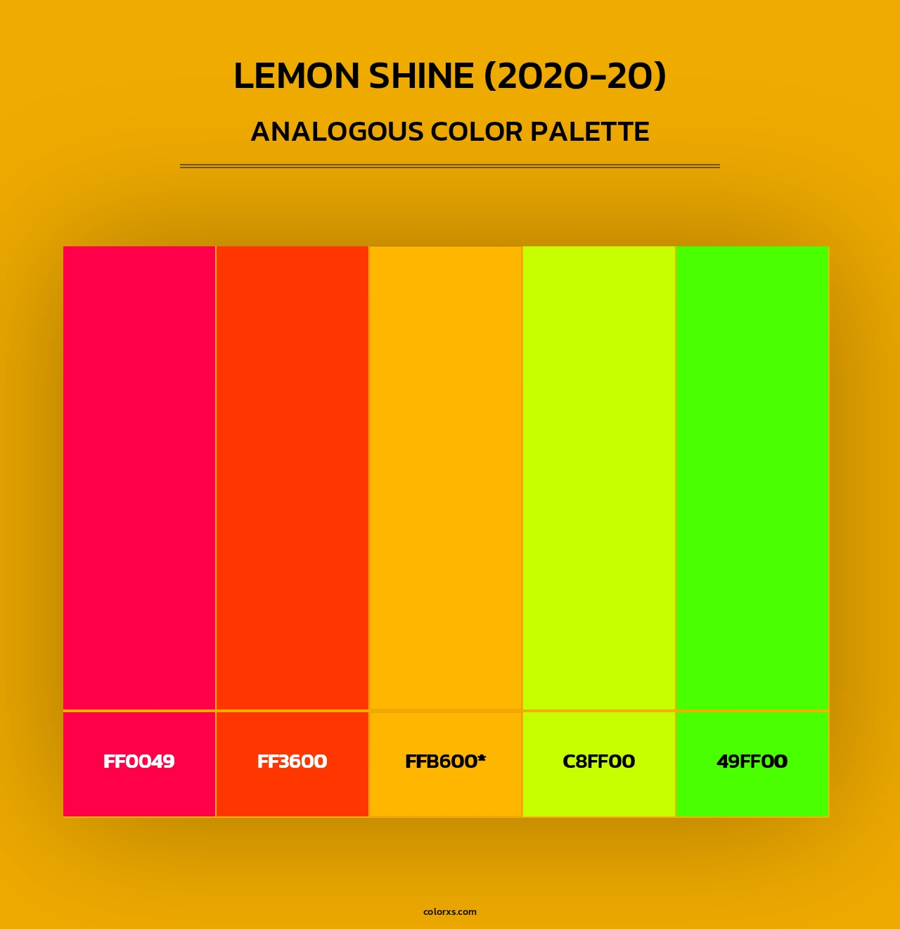 Lemon Shine (2020-20) - Analogous Color Palette