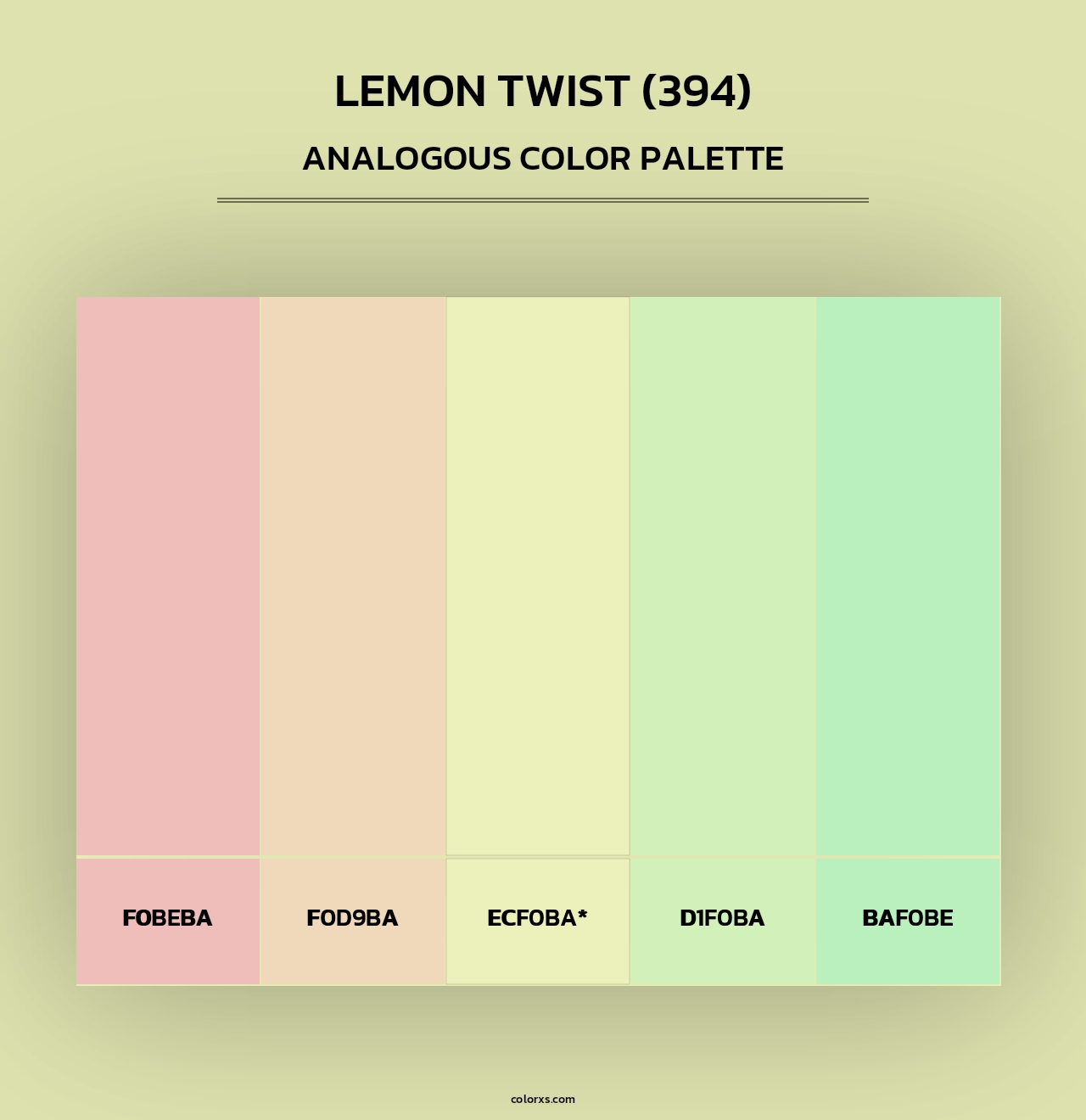 Lemon Twist (394) - Analogous Color Palette