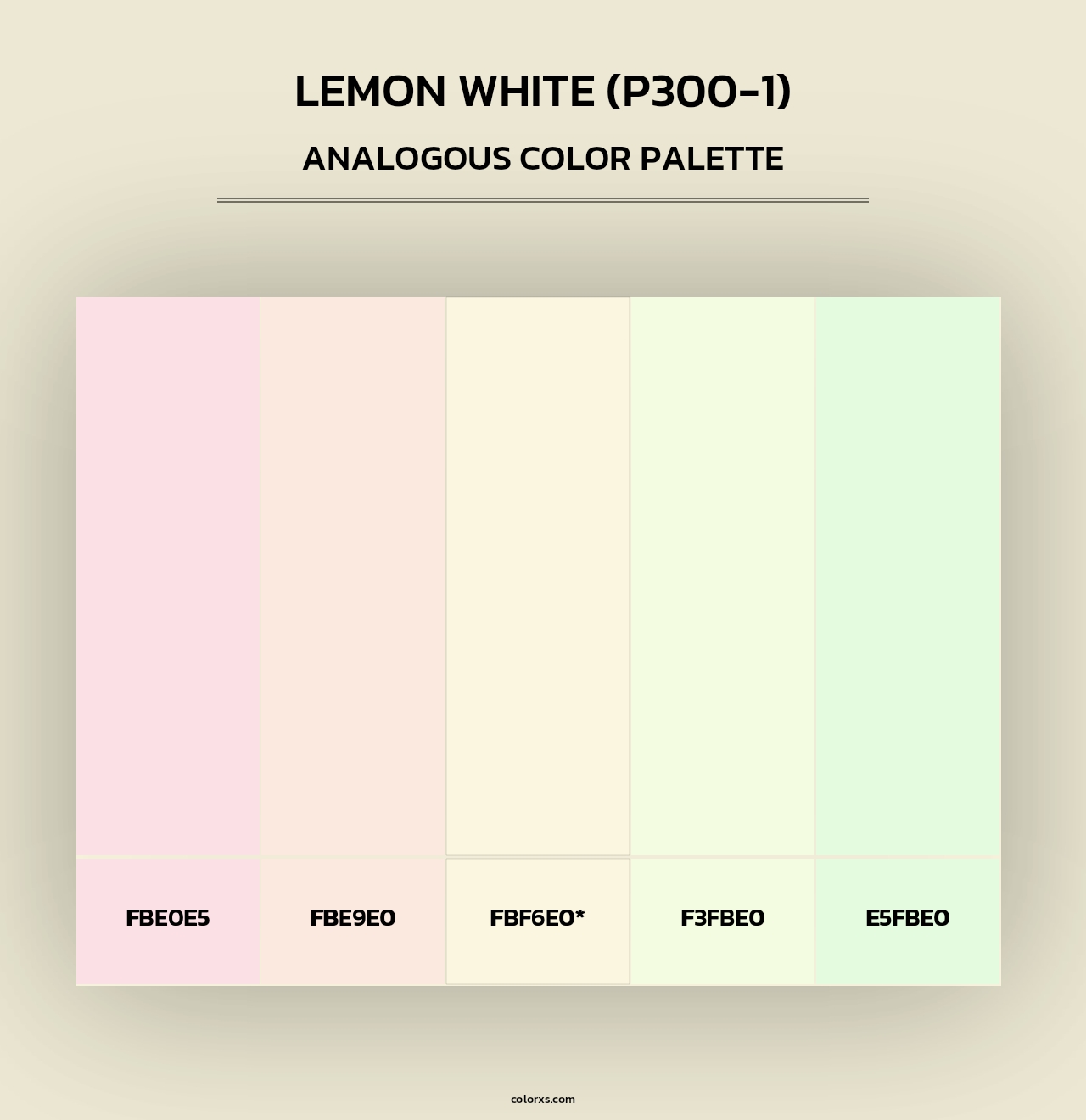 Lemon White (P300-1) - Analogous Color Palette
