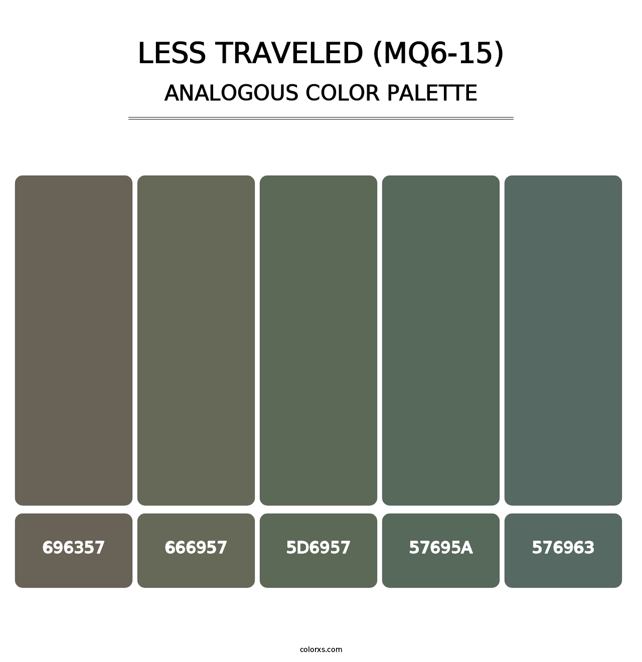 Less Traveled (MQ6-15) - Analogous Color Palette