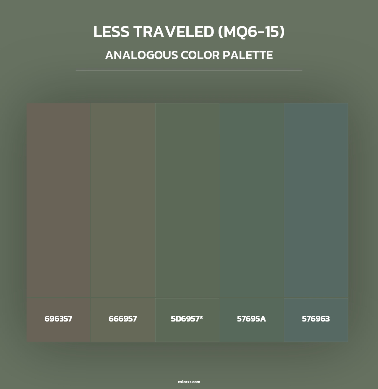 Less Traveled (MQ6-15) - Analogous Color Palette