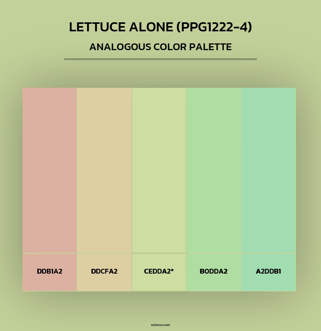 Lettuce Alone (PPG1222-4) - Analogous Color Palette