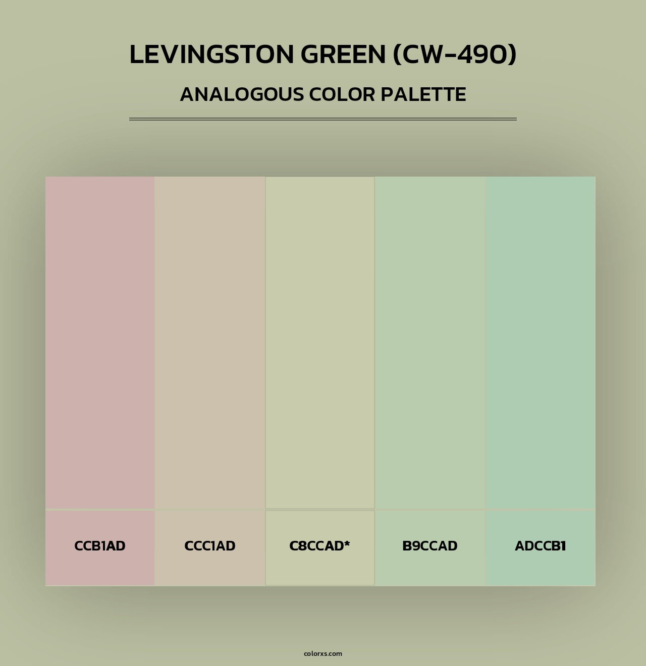 Levingston Green (CW-490) - Analogous Color Palette