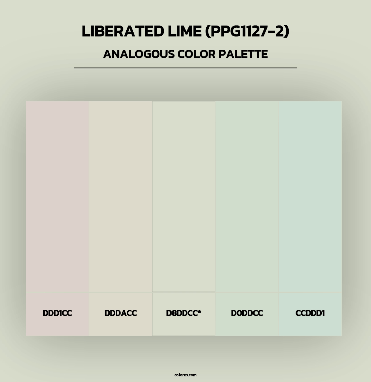 Liberated Lime (PPG1127-2) - Analogous Color Palette