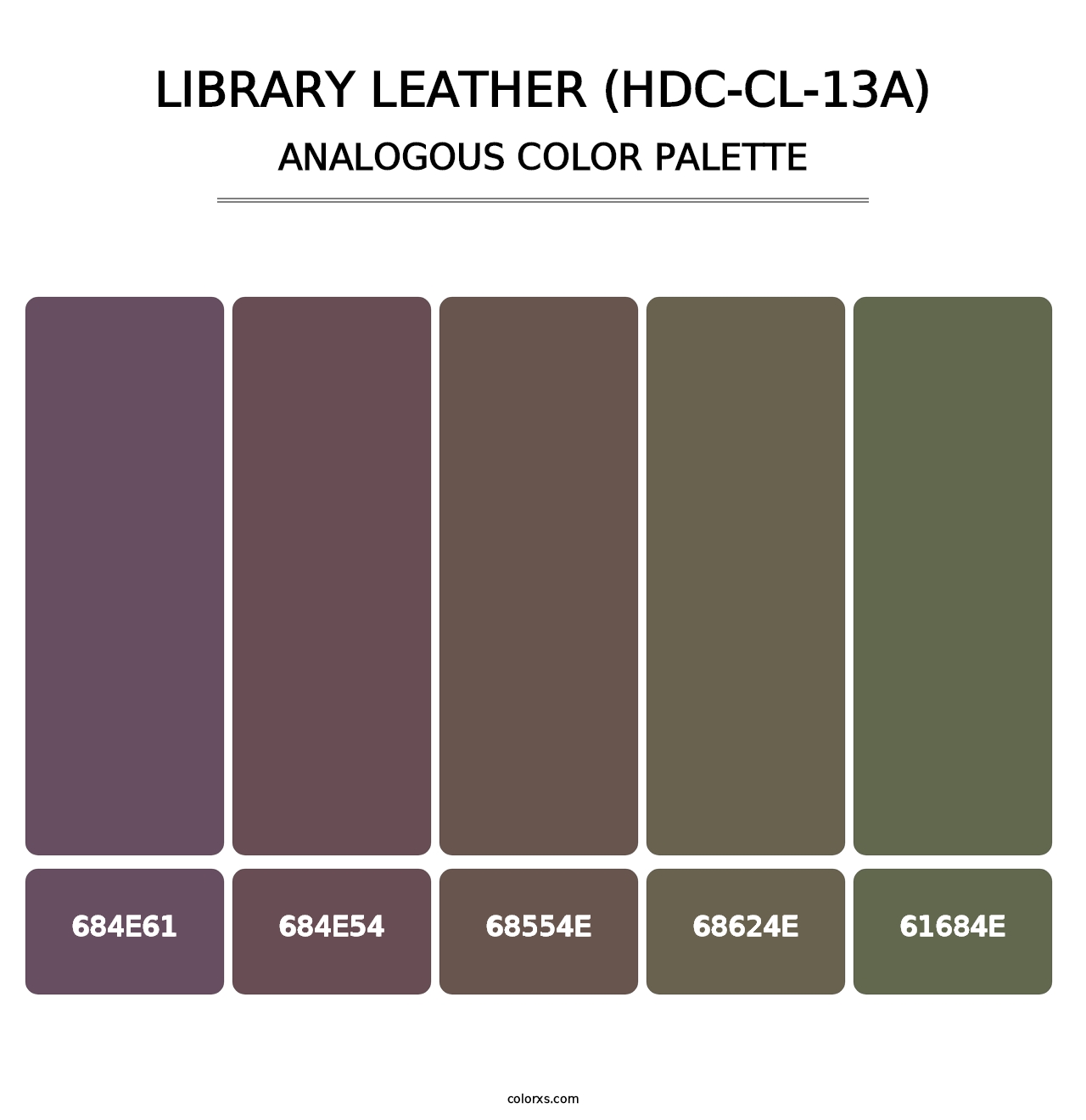 Library Leather (HDC-CL-13A) - Analogous Color Palette