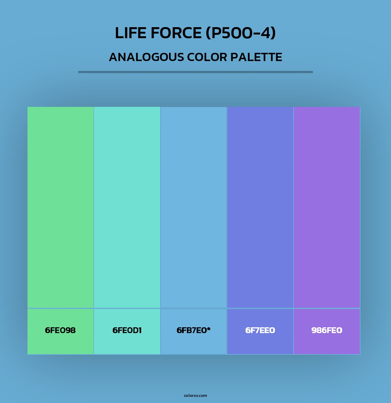 Life Force (P500-4) - Analogous Color Palette