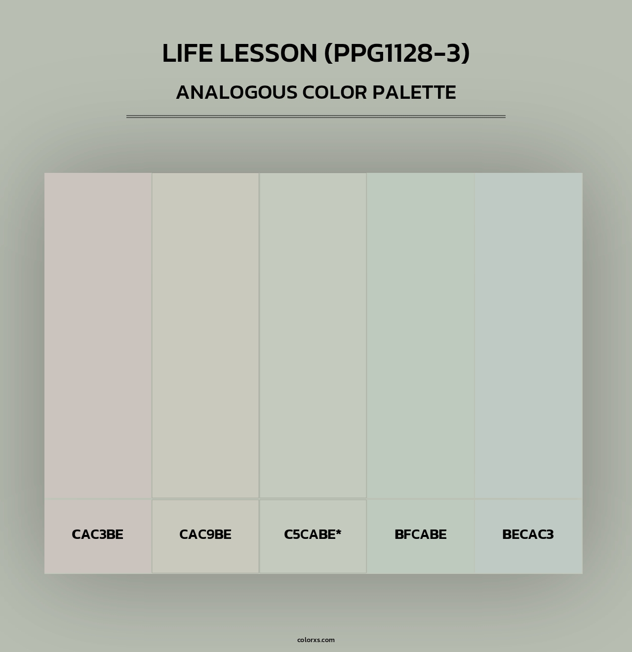 Life Lesson (PPG1128-3) - Analogous Color Palette
