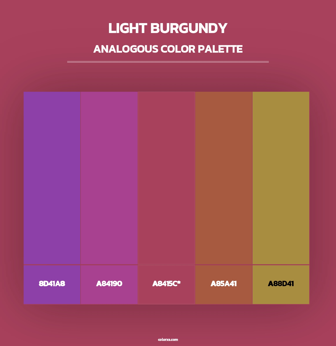 Light Burgundy - Analogous Color Palette