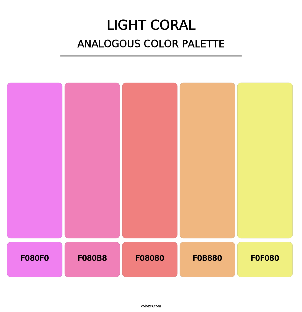 Light Coral - Analogous Color Palette