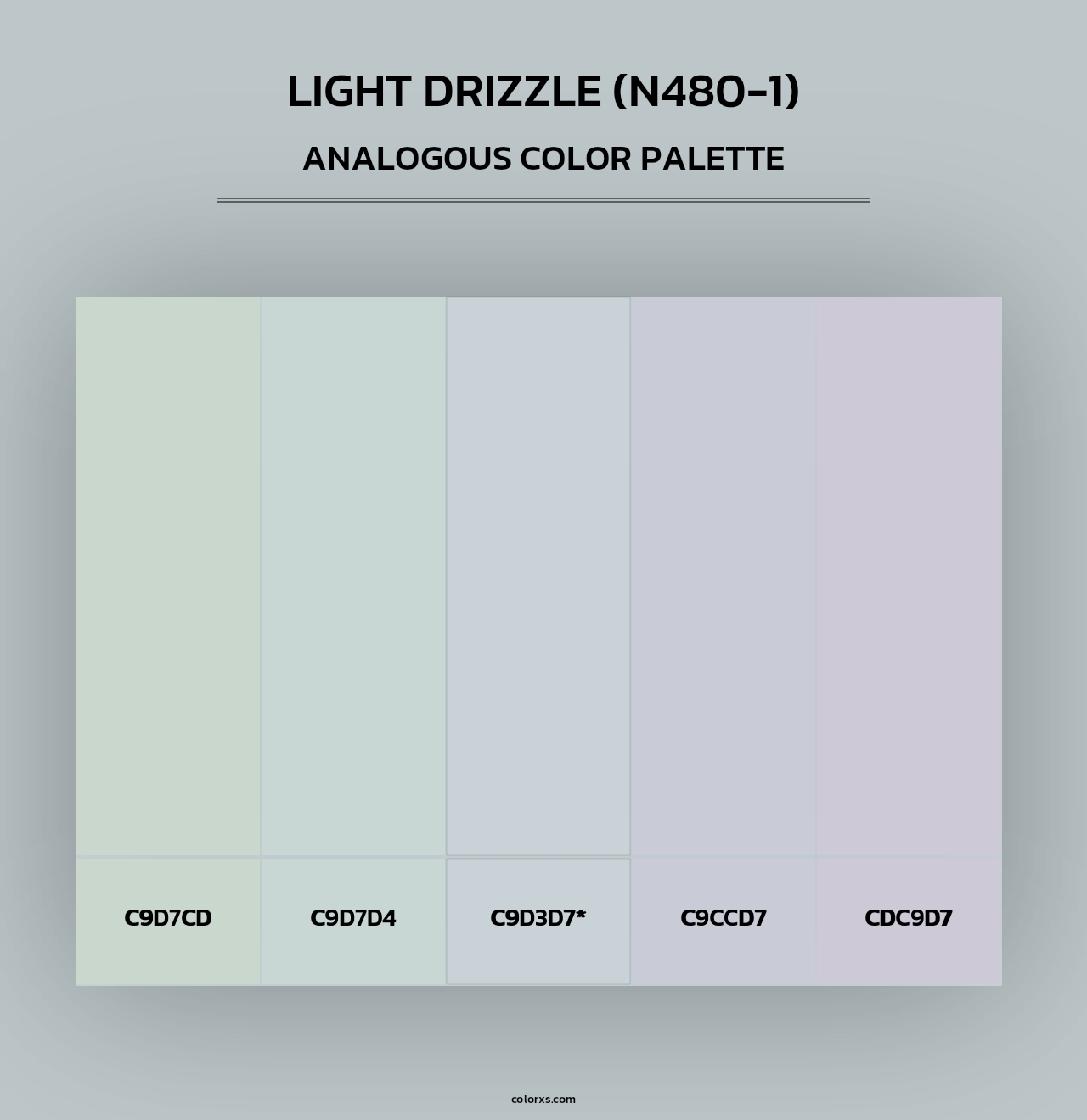Light Drizzle (N480-1) - Analogous Color Palette
