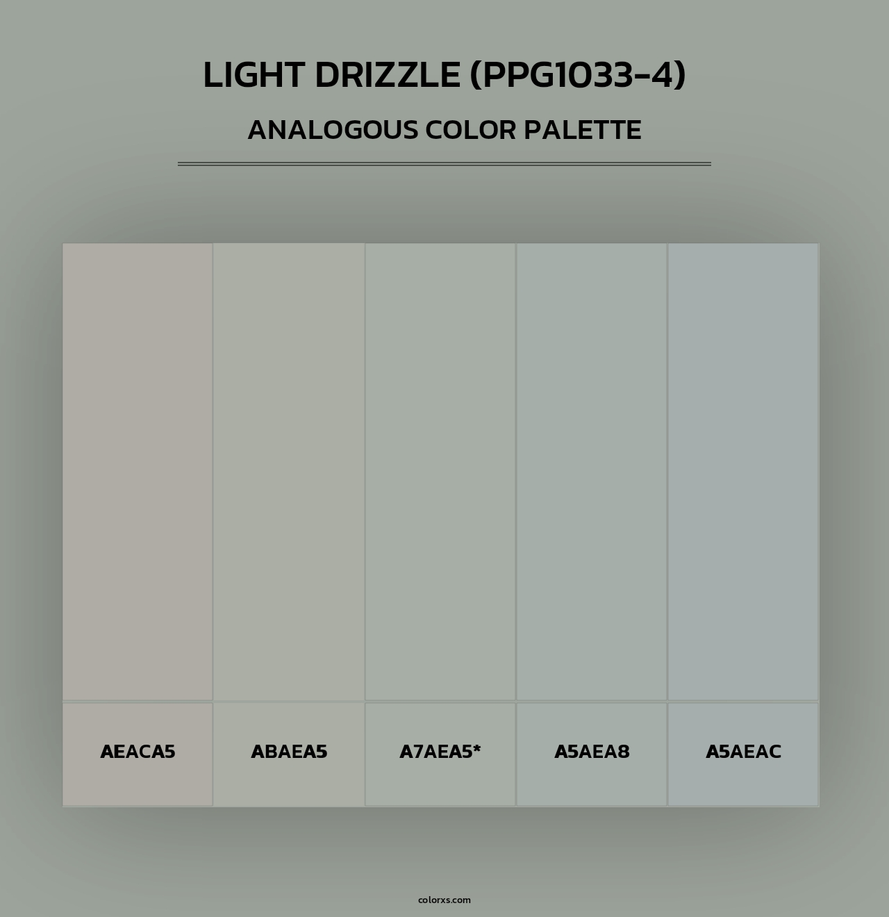 Light Drizzle (PPG1033-4) - Analogous Color Palette